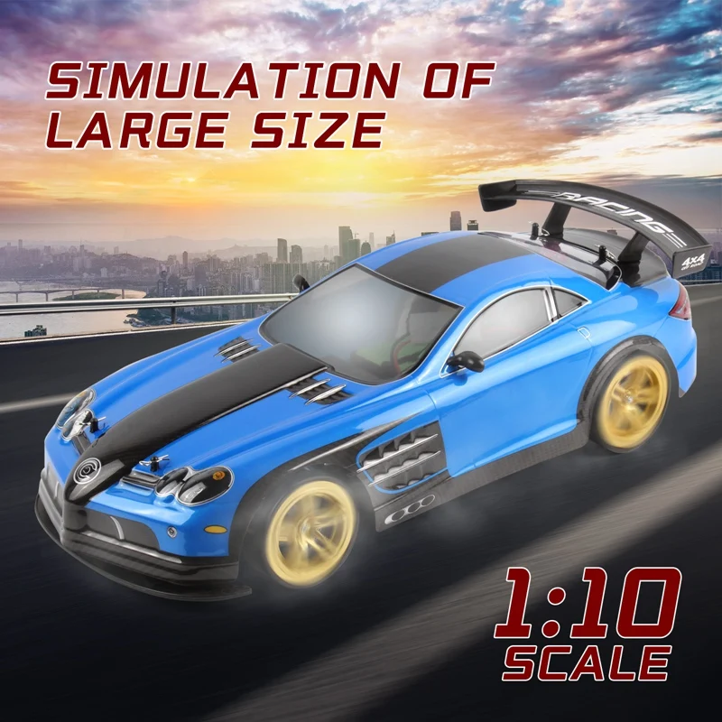 

1:10 70Km/H 2.4G RC Car 4WD High Power LED Headlight RC Racing Truck Car