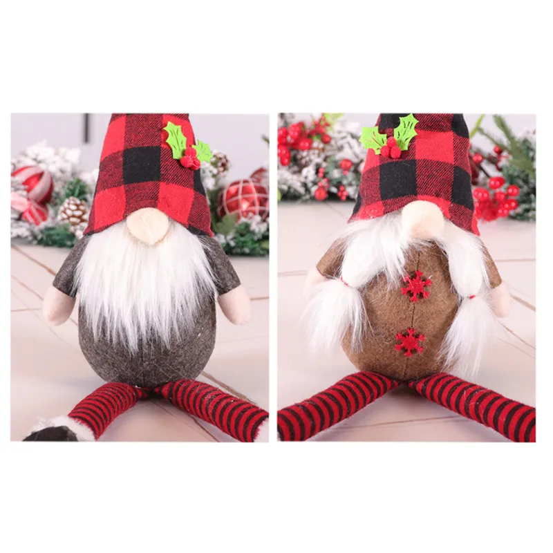 

Santa Claus eyeless doll ornament Rudolph forest bearded old man window display