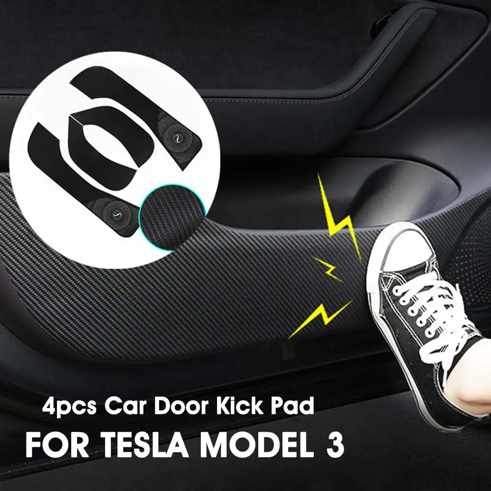 

4 шт. для Tesla Model 3 Автомобильная дверь кожаный бампер полоса Анти Удар защитный чехол Автомобильная дверь анти-удар прокладка Скрытая защита