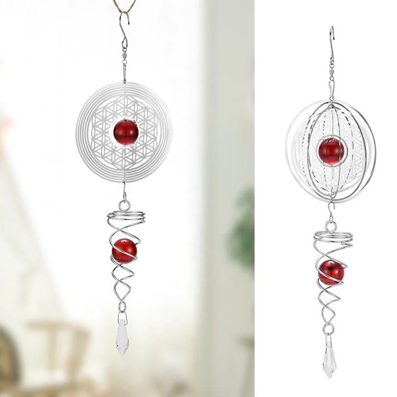 

Wind Chimes Mirror Wispy Empty Rotating Innovative Home Garden Decorations LBE LBE