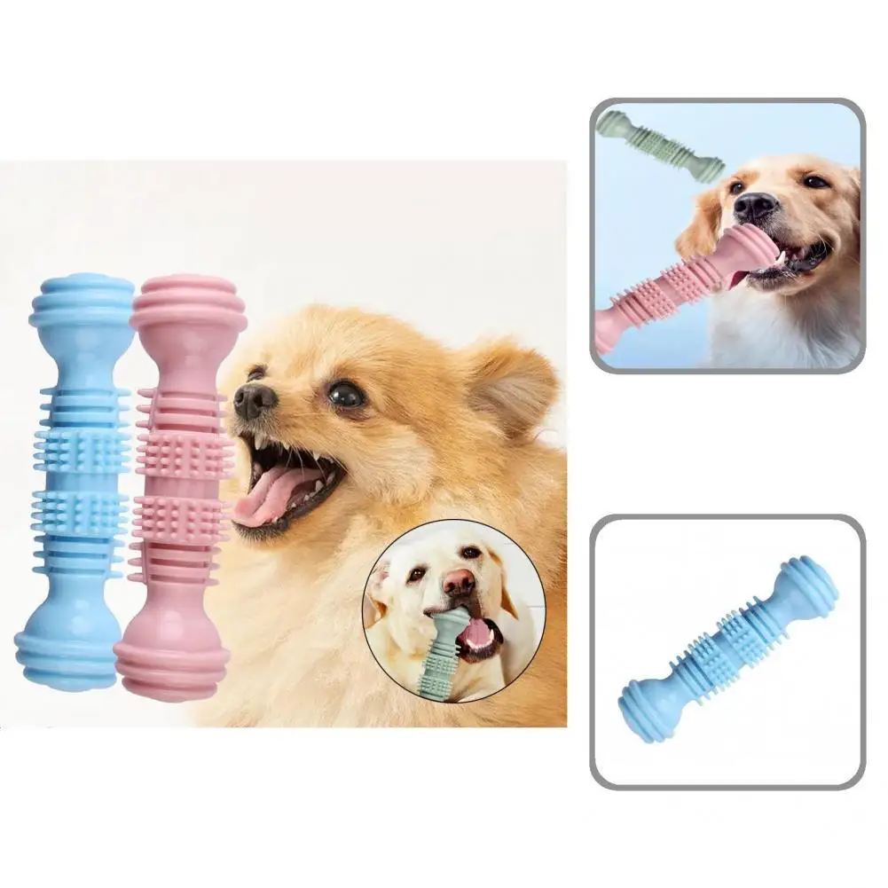 

Pet Chew Toy Dumbbell Shape Eco-friendly Teething Cleaning Dog Grinding Stick Toy