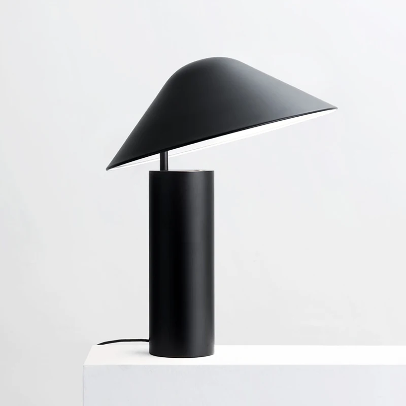 Iron Mushroom Beside Lamp Led Table Lamp Home Deco Modern Art Lamp Table Light Study Living Room Bedroom Reading Lamp Art Deco - Цвет абажура: Black