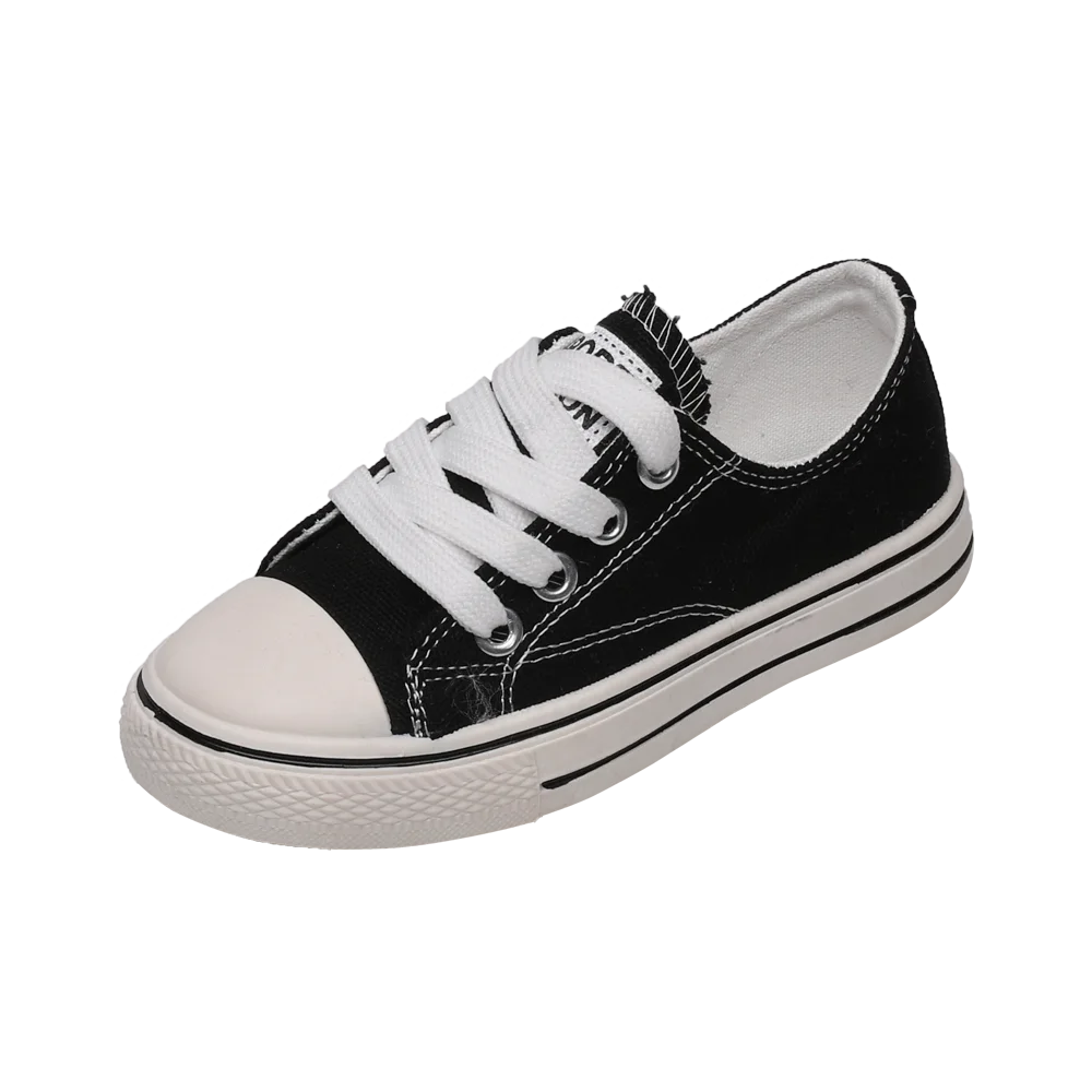 Туфли парусиновые на шнуровке для мальчиков и девочек классические кроссовки