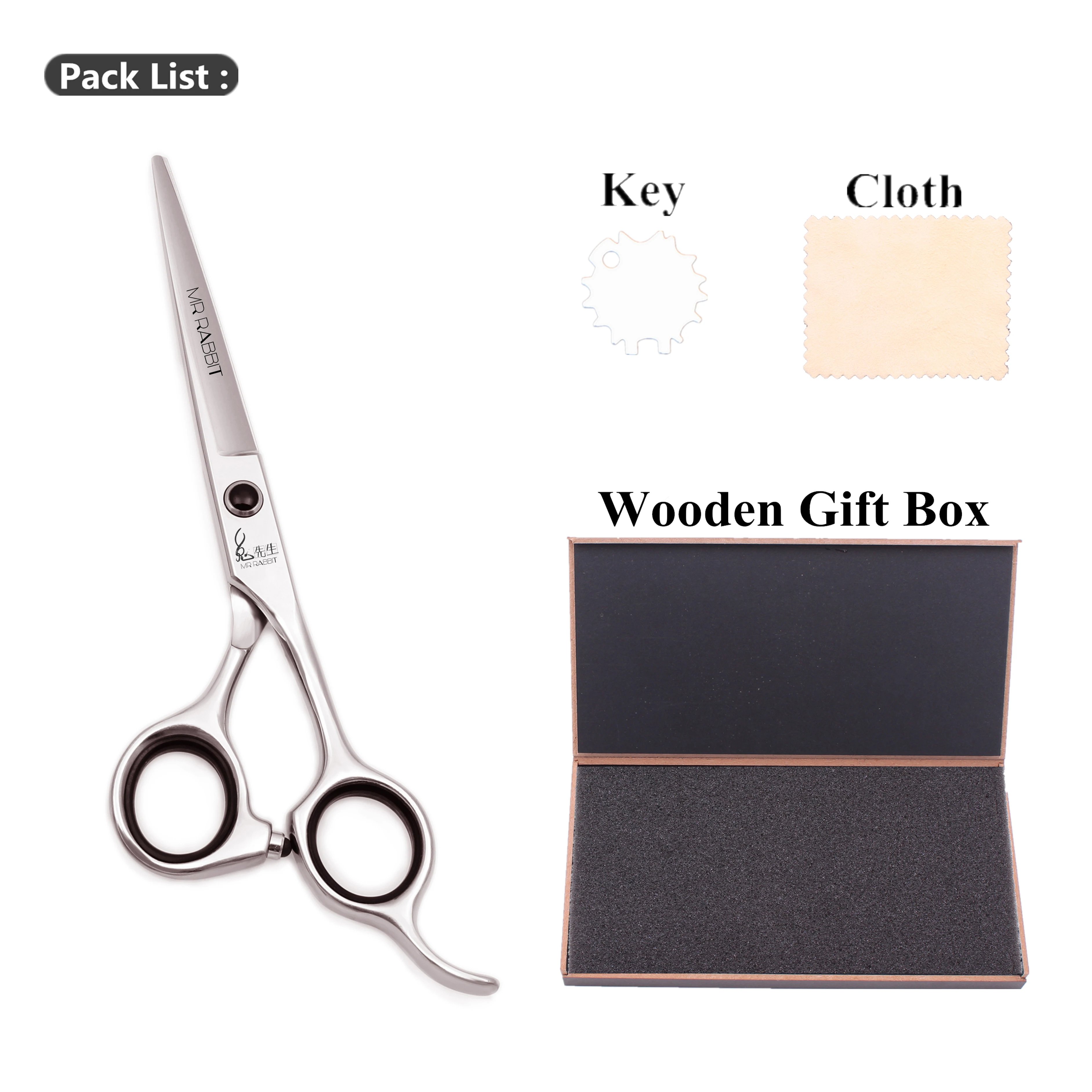 Ножницы для стрижки 6 0 &quotMr Rabbit JP стальные ножницы волос филировочные 8 зубов