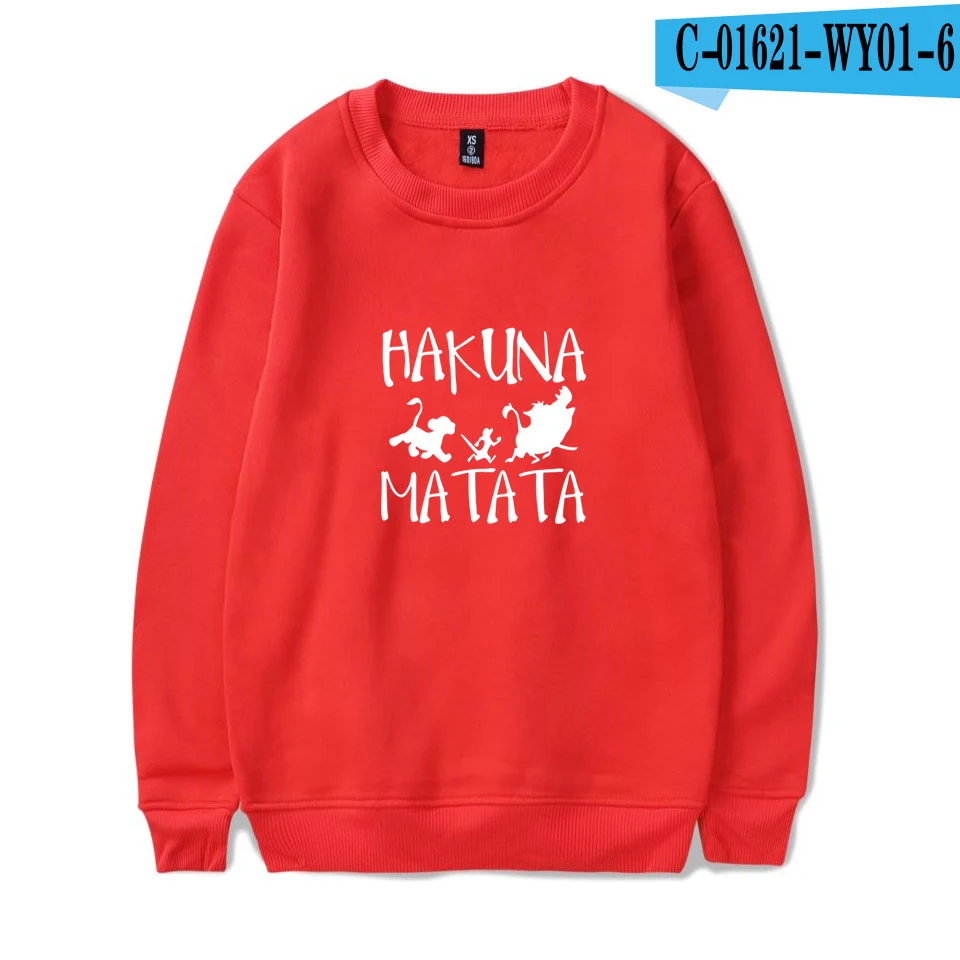 Король Лев Акуна Матата пуловер для мужчин и женщин толстовка 90s Мода Графический