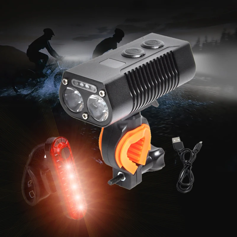 Фара велосипедная аккумуляторная с зарядкой от USB 4000 мА · ч|Велосипедная фара| |