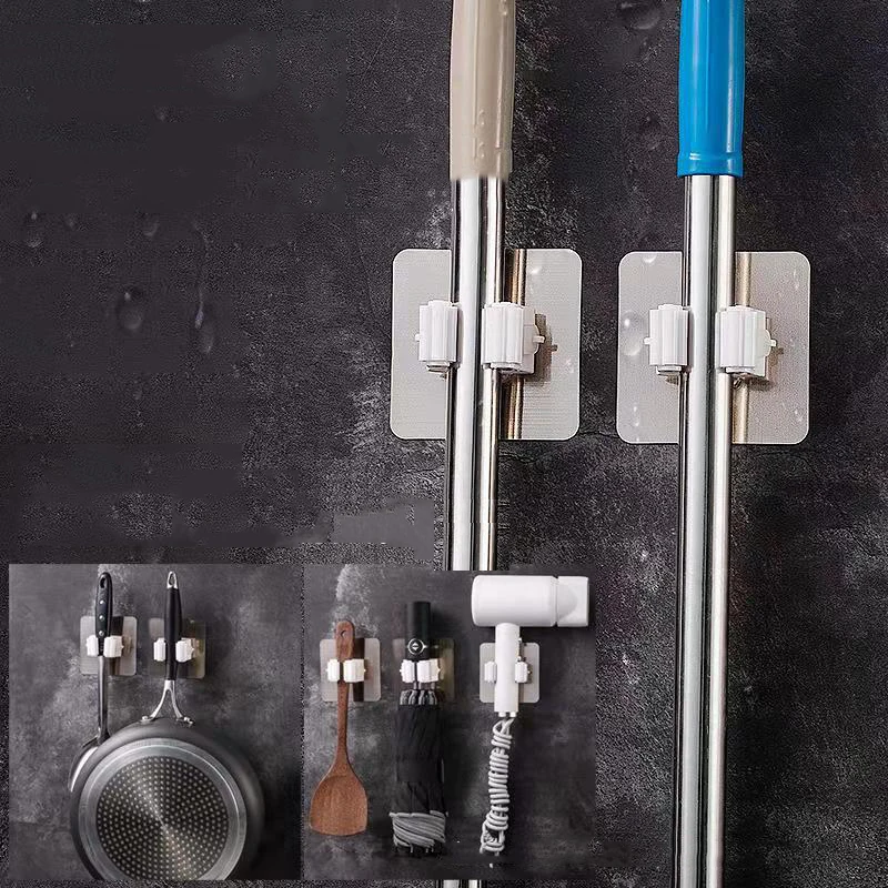 Самоклеящиеся настенные крючки для швабры кухонный органайзер держатель