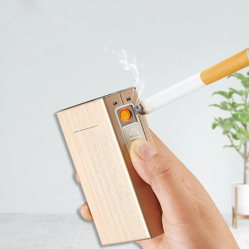 Новинка 2020 20 шт ультра тонкий модный чехол для сигарет тонкая металлическая