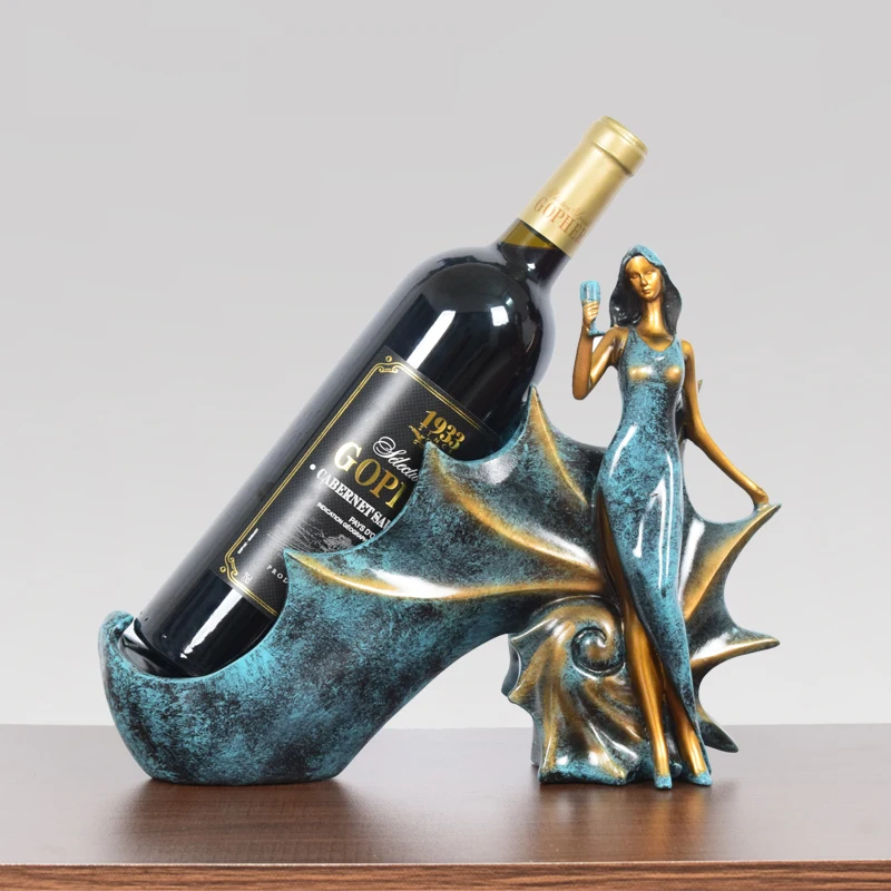 

European wine rack craft Nordic Decoration resin handicraft,home desk cabinet decoration gift p2097