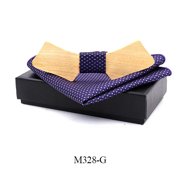 

Sitonjwly Mens Wooden Bow Tie Set Women Handkerchief Bowtie Cravate Homme Noeud Paperon Gift for Mens Collar Wooden Bow Tie