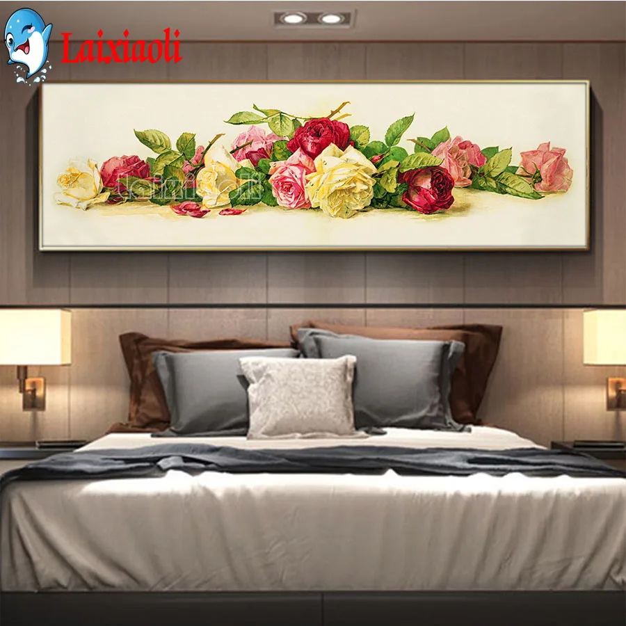 

Алмазная вышивка с цветами, картина большого размера с квадратными и круглыми стразами и пионами, Приклеивание «сделай сам», вышивка крести...