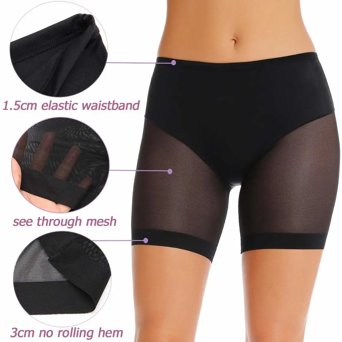 Безопасные короткие штаны трусы боксеры женское нижнее белье сексуальное