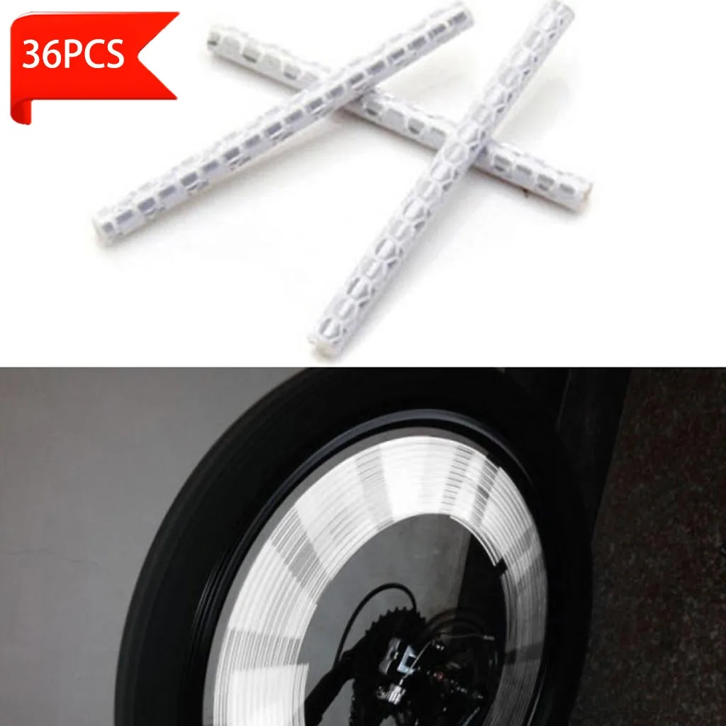 36 шт. велосипедные спицы отражающие клипсы Светоотражающая полоса трубка rayos de