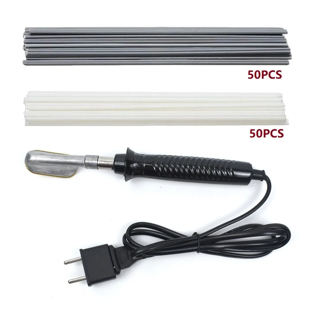 

50W Electric Soldering Iron Welder With 100Pc PP Welding Rods For Plastic Repair.Leather Product/