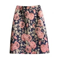 women pencil skirt high waist big flower bodycon midi skirt ladies digital print sexy slim hip skirt