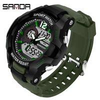 sanda mens sports watches led digital clock shockproof military electronic wrist watch 50 maters waterproof relogio masculino