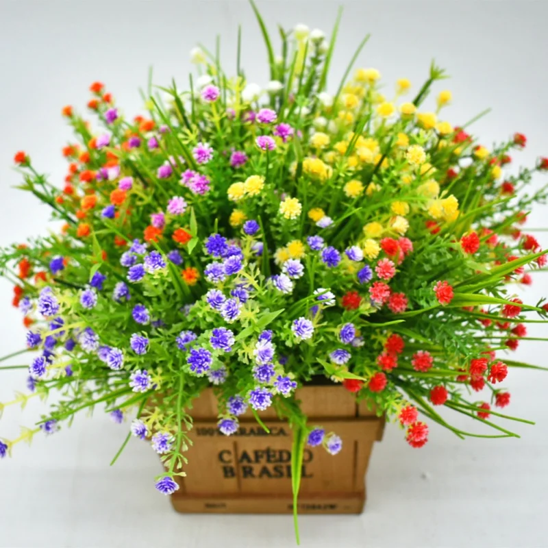 Искусственные розы орхидеи трава букет для дома Свадебные украшения праздничные