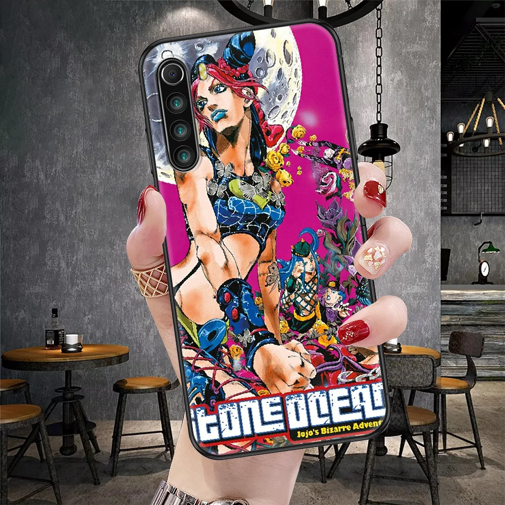Jolyne Cujoh JOJO Stone Ocean чехол для телефона Xiaomi Redmi Note 7 8 9 10 7A 8T 9A 9T 9S 10S Pro черный мягкий