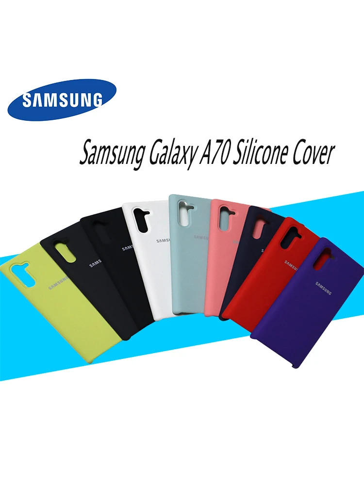 100% оригинал Samsung Galaxy A70 силиконовый чехол шелковистая мягкая сенсорная полная