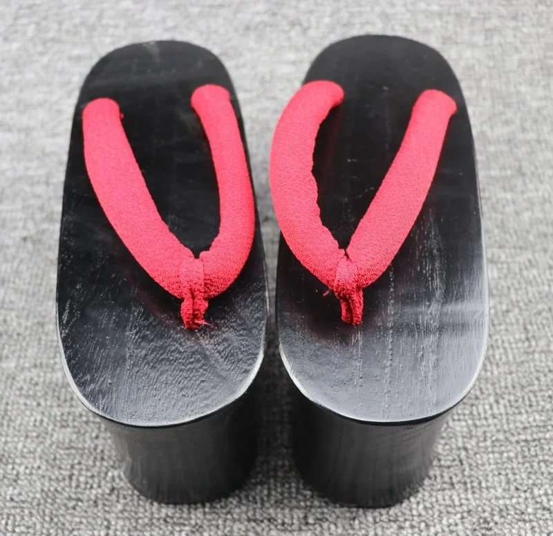 

WHOHOLL Cosplay Clogs Shoes Japanese Geta Wooden Geisha Kimono Slipper Flip Flops 10cm Thick Bottom Yaya Cosplay Shoes