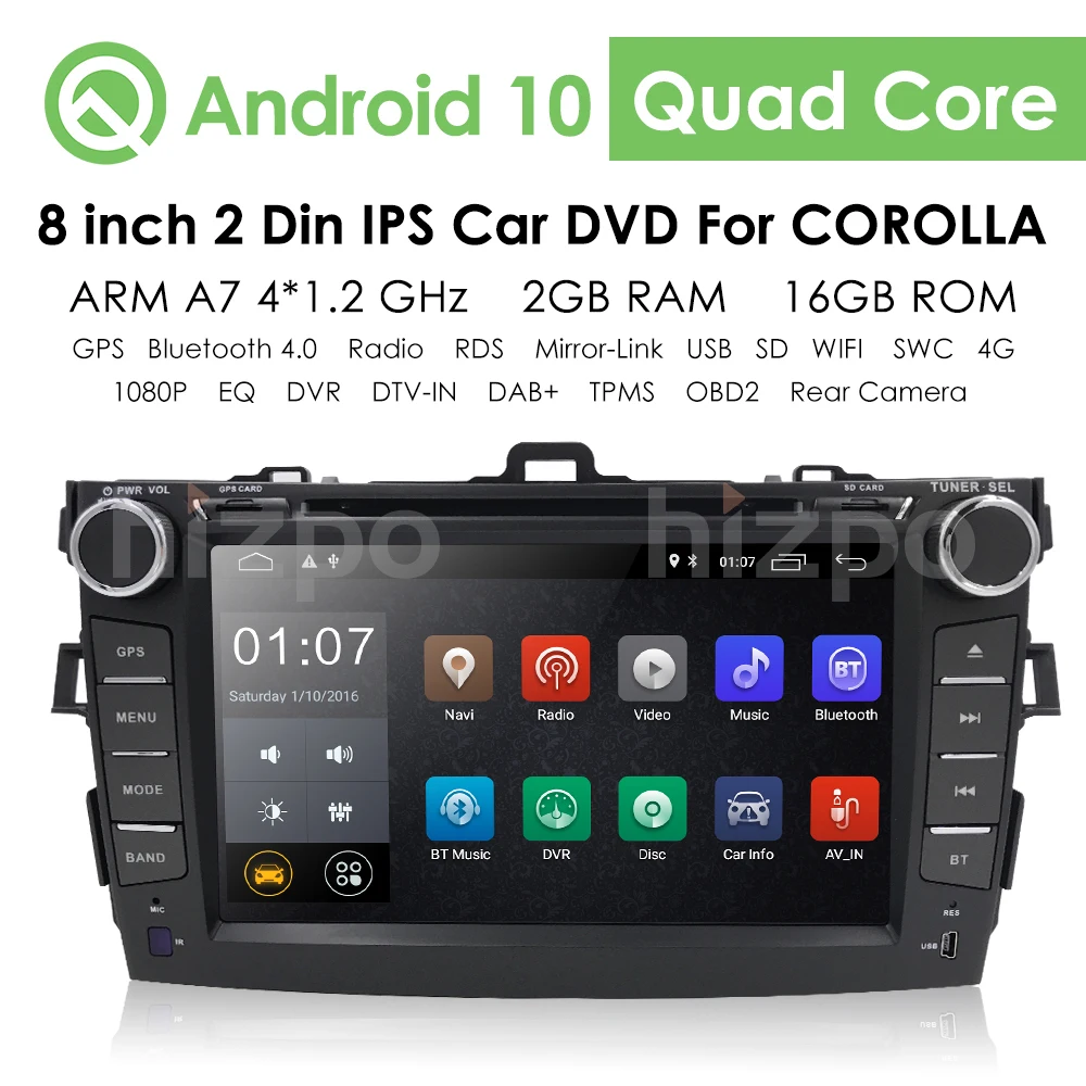 

Автомагнитола на Android 10, 2 + 16 ГБ, 2 + 16 Гб
