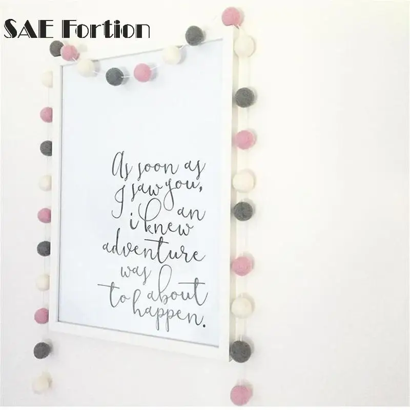 Войлочные шары детские украшения детская комната гирлянда Woll Декор VQW8827