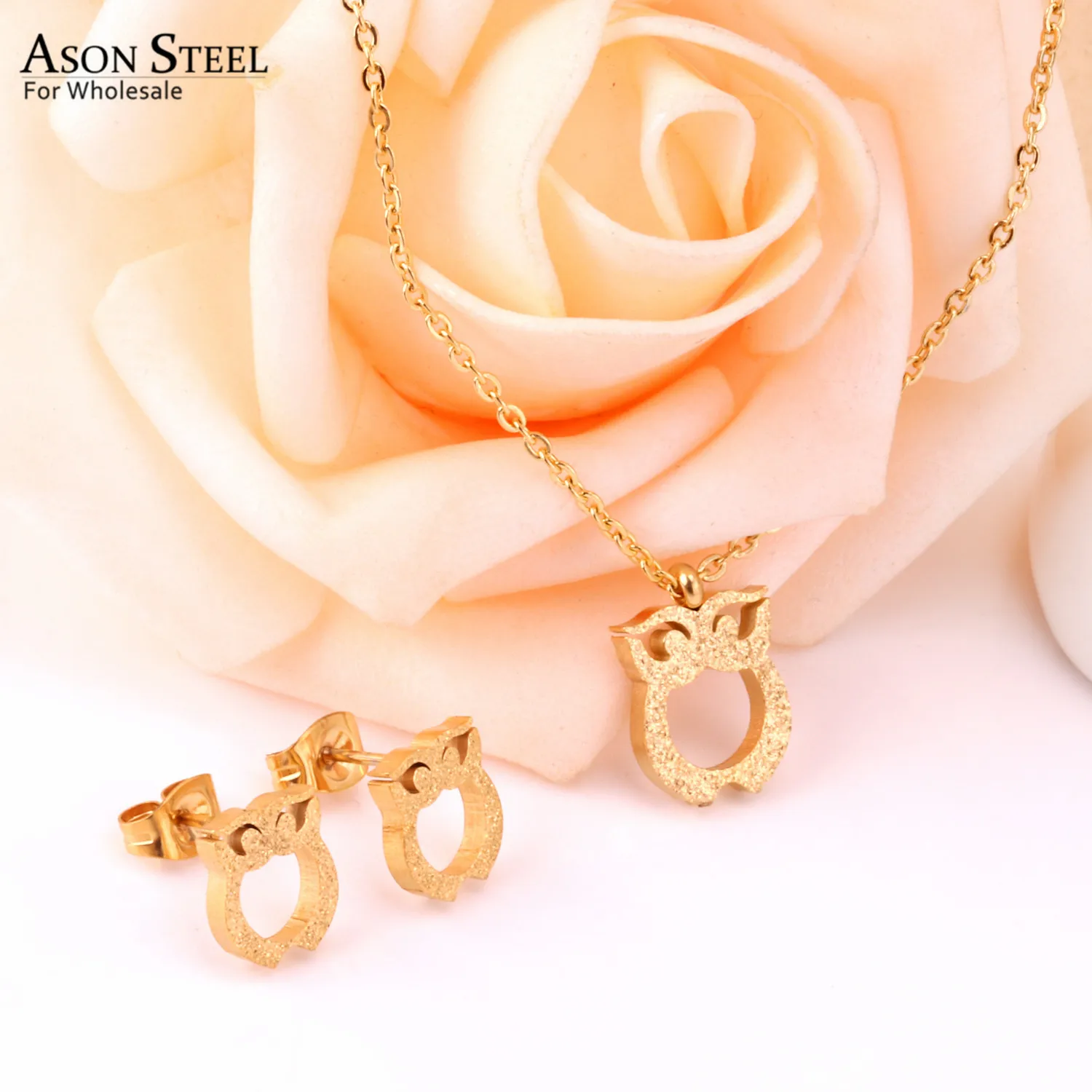 Набор украшений ASONSTEEL с фианитом в виде совы для женщин/девушек