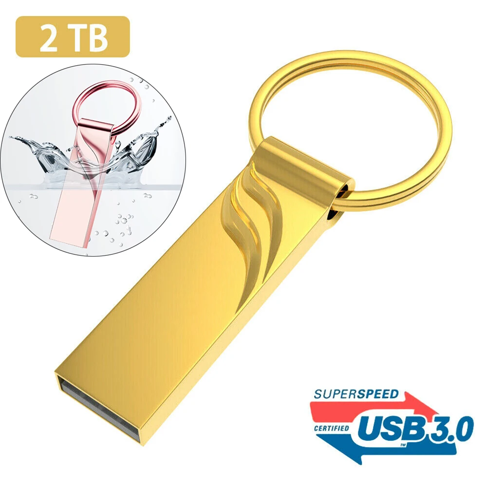Компьютер USB 3 0 2 ТБ 32 Гб металлический брелок внешнее хранилище U диск карта