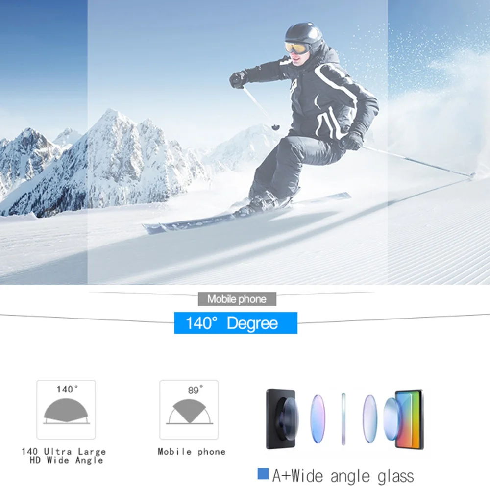 

1080P Sport Camera 4K 2.0 '' Waterproof Video Recorder Camera with LCD Screen Ski Driving DV Camcorder Outdoor