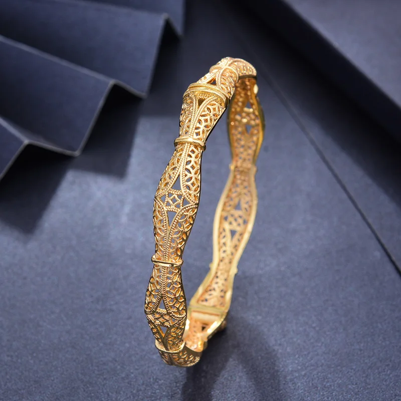 

1Pcs/lot Can Open Dubai Arab Kuwait Gold Color Bangles For women Girl Arabic middle East bride African Bangels Bracelet Jewelry