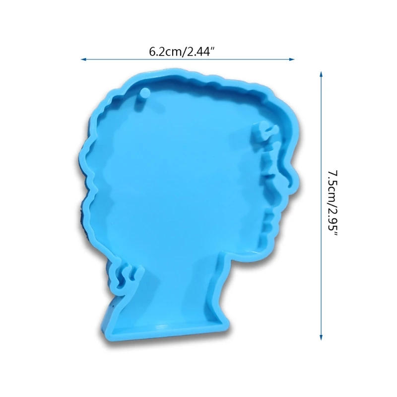 

Human Head Series Epoxy Resin Mold Keychain Pendant Silicone Mould DIY Crafts Jewelry Casting Tool