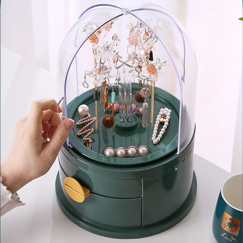 

Органайзер для ювелирных изделий косметическая хранения ящик тип прозрачный органайзер для драгоценностей, серьги ожерелье, нержавеющая с...