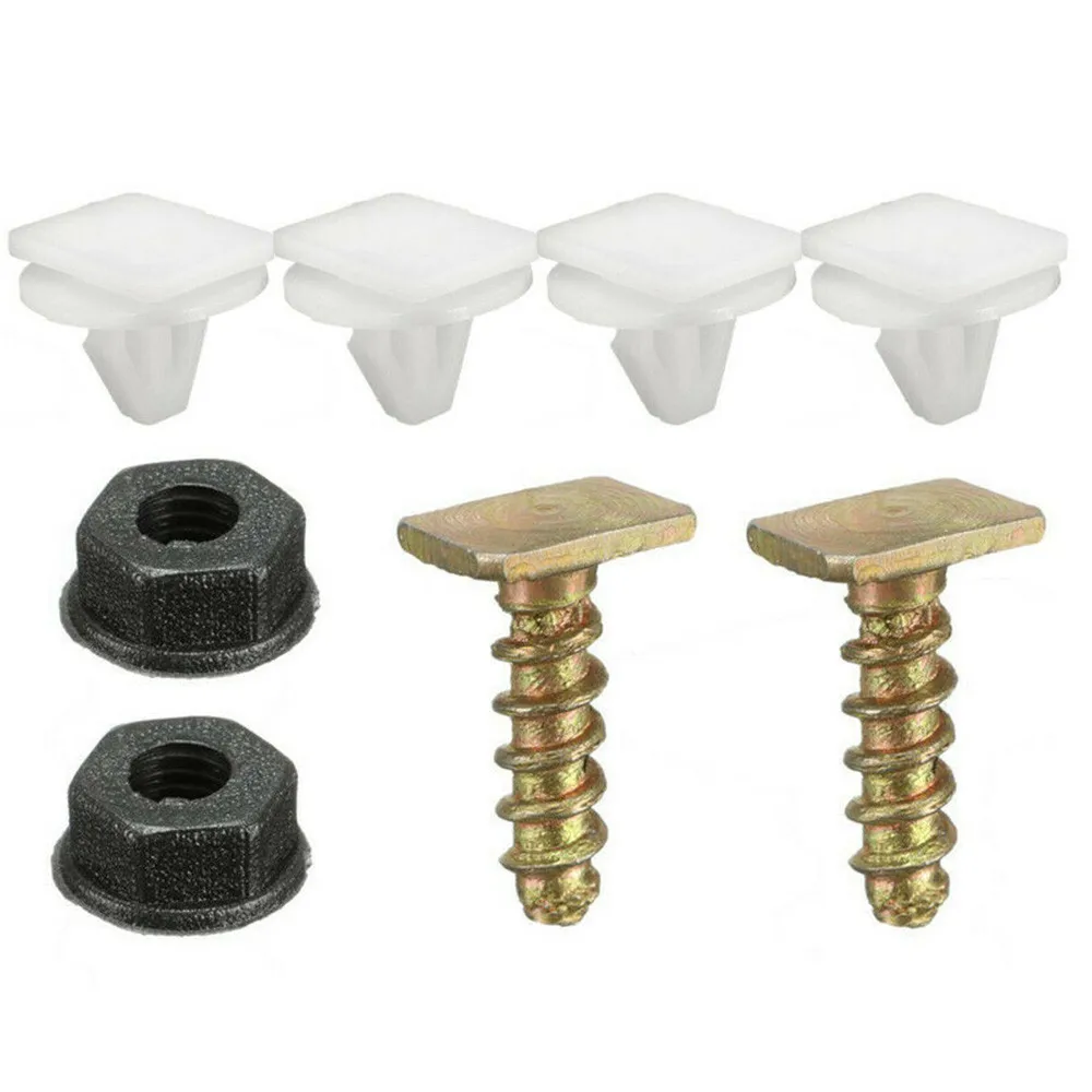 

Useful Durable Trim Fastener Clips 8pc Black Bolt For Vauxhall Corsa 4*Plastic White Clips Front Nut Plastic Screw