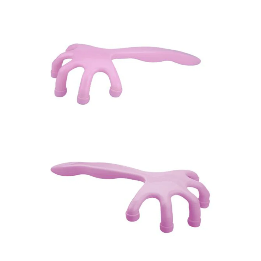

Mini Full-Body Massager Head Massager Back Scratch Tool Five Finger Shape Massager for Home Travel Rosy