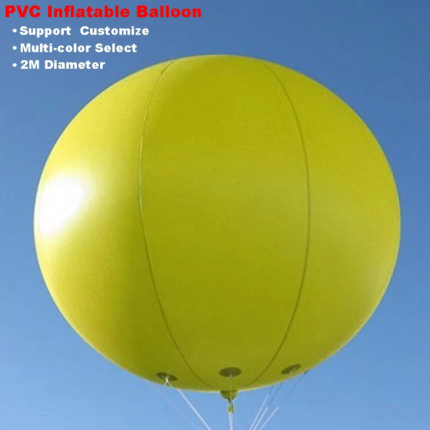 

1.8M/2M PVC Advertising Inflatable Giant Balloon Round Sky helium Ballon Suppot customized size logo Multi-color optional