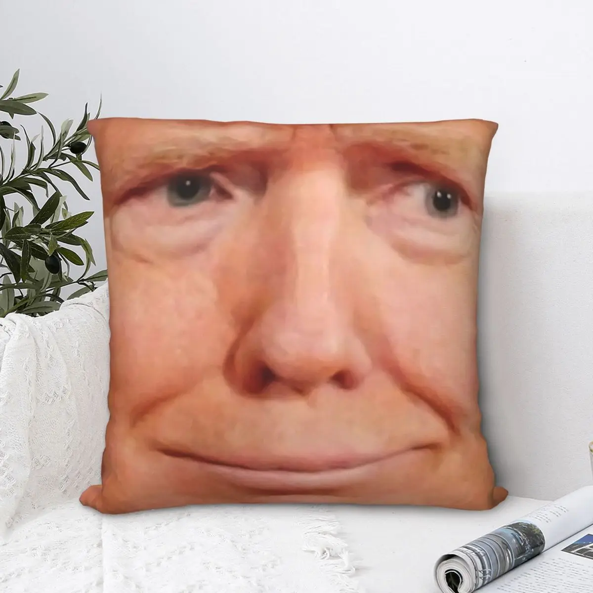 

Чехол с изображением лица Трампа, декоративная подушка для дома, дивана, стула