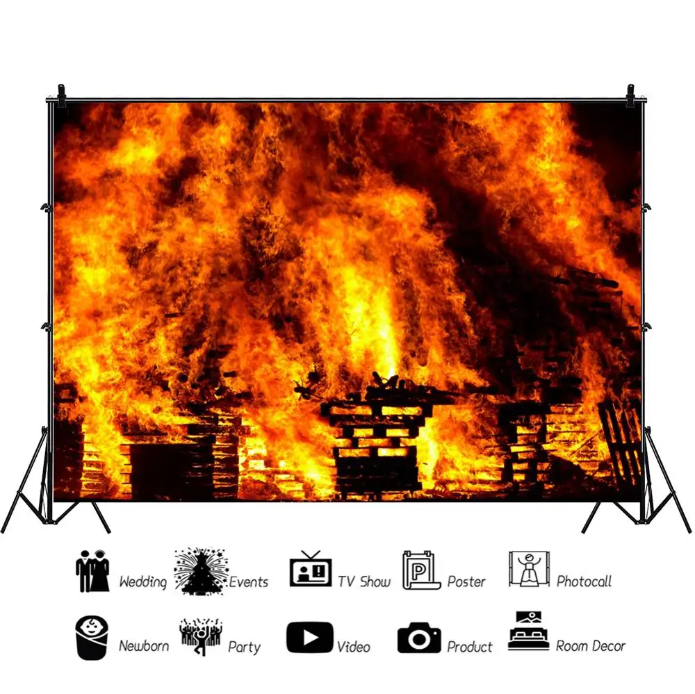 Laeacco огнеупорные огненные фоны для фотосъемки индивидуальные фотофоны
