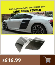 Для Audi TT TTS 8J 2008- R8 2007-2011 не углеродное волокно гоночного зеркала заднего вида Замена Стиль