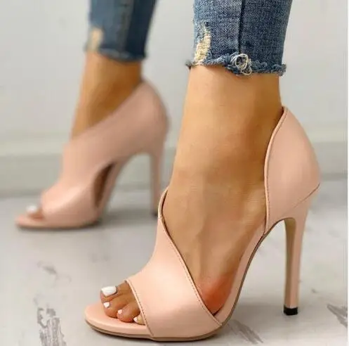 Женские босоножки на высоком каблуке повседневные туфли лодочки разных цветов