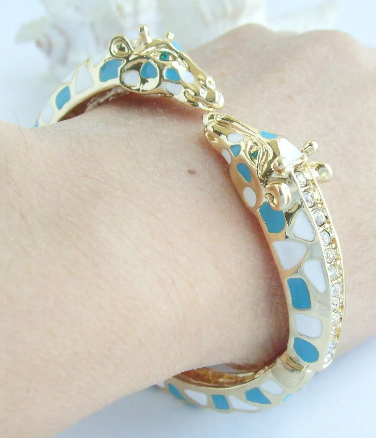 Уникальный Олень браслет с жирафом манжеты прозрачные кристаллы из горного