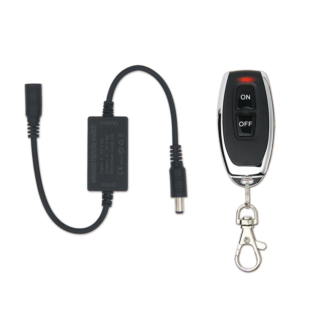 

KTNNKG светодиодный светильник с дистанционным управлением прокладка переключатель 2A DC5V 12V 24V RF Беспроводной настольная лампа для чтения переключатель 433 МГц