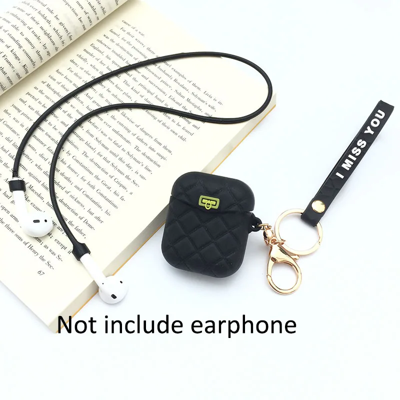 14-bag-black Чехол для наушников для Apple AirPods i12 i11 i13 TWS i7S Милая женская сумка чехол для наушников s брелок откидная крышка для AirPods зарядная коробка - Цвет: 14-bag-black