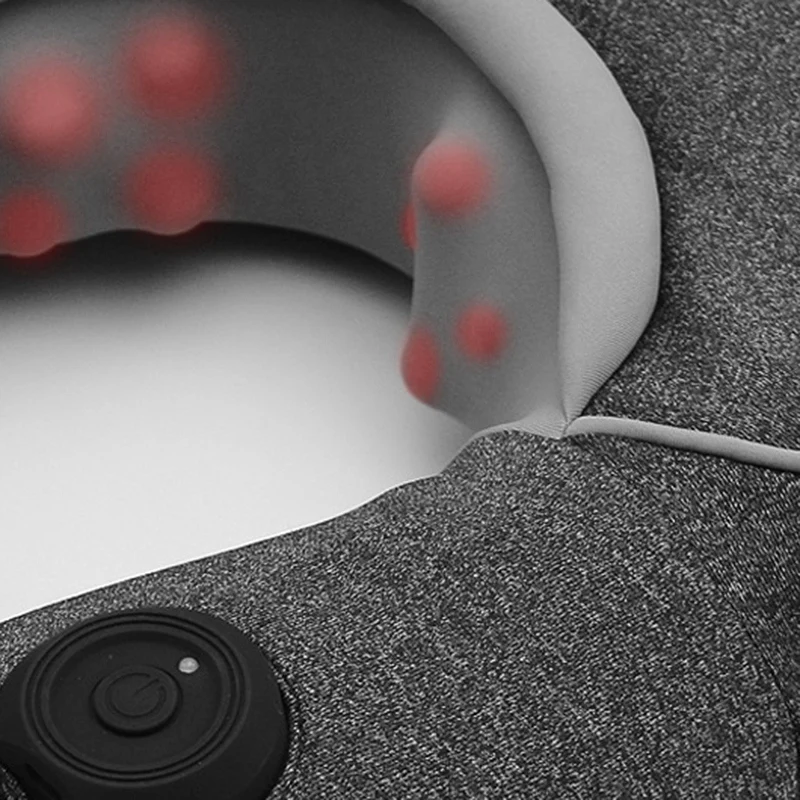 Электрическая Массажная подушка для шеи подголовник дорожная терапевтическая