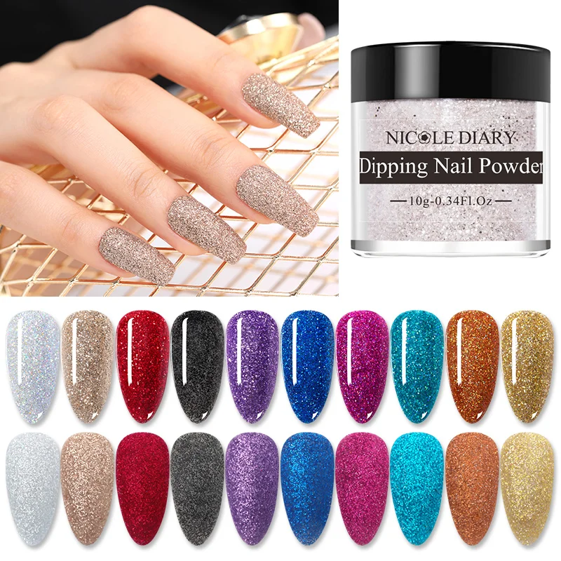 NICOLE DIARY 10 г пудра для макияжа ногтей цветные блестки украшения натуральные сухие