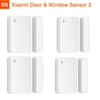 Умный датчик дверей и окон Xiaomi Mijia, 2020, 2, Bluetooth-compatible5.1 дюйма, обнаружение света, открытиезакрытие, запись, закрытое напоминание