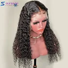 Парик женский из натуральных волос с глубокой волной, 13x4, 13x6