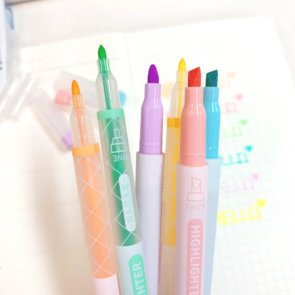 6 цветов набор ручек-хайлайтеров цветные маркеры сакуры для журнал искусство