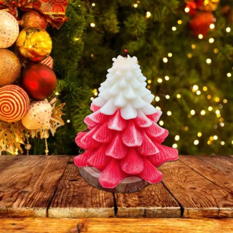 

Sawtooth Christmas Tree Shape 3D Candle Epoxy Resin Mold Aromatherapy Plaster Silicone Mould DIY Crafts Ornaments Casting Tools