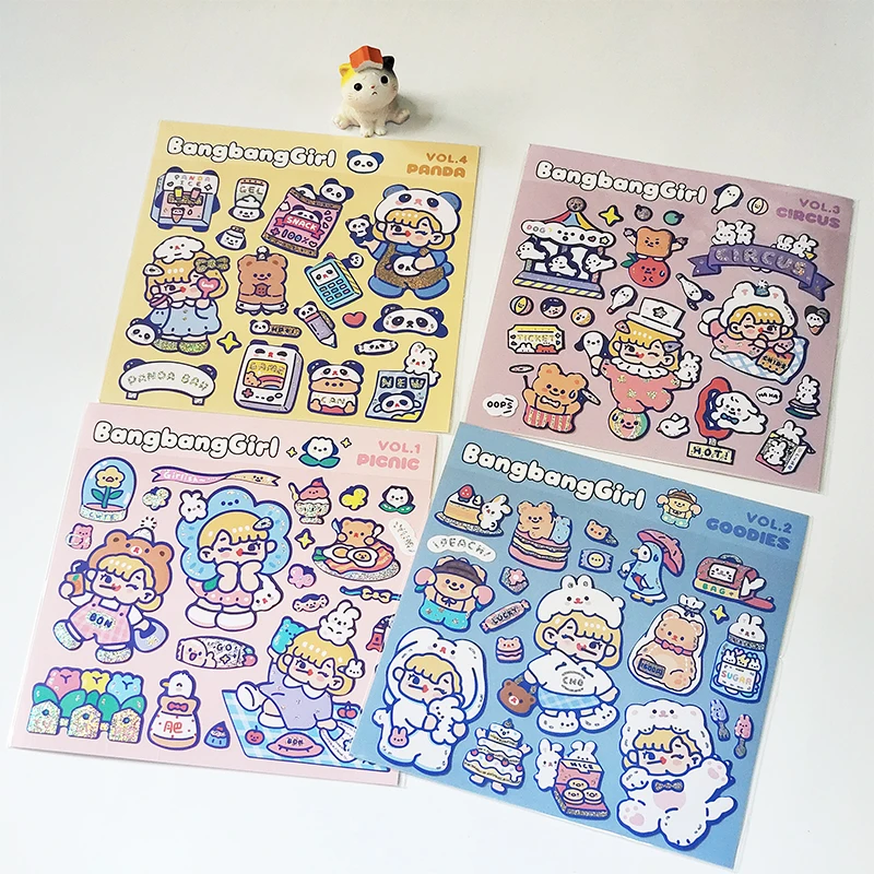 

Cute Candy Girl Stickers DIY Scrapbooking Album Journal Diary Collage Mobile Phone Stick Label Decoration Stationery Sticker