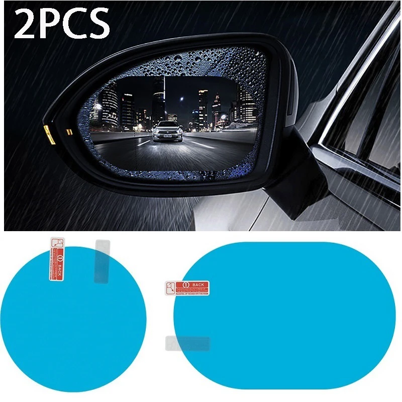 

2 Pcs Car Rainproof Film Car Rain proof Anti fog Waterproof Film Membrane Car Rearview Mirror protective Car Sticker Accessories